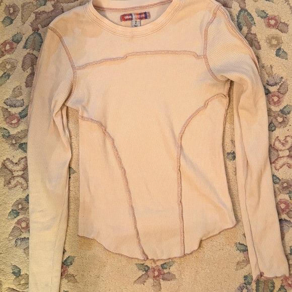 Urban Outfitters Ribbed Pink Long Sleeve Top - Picture 4 of 4